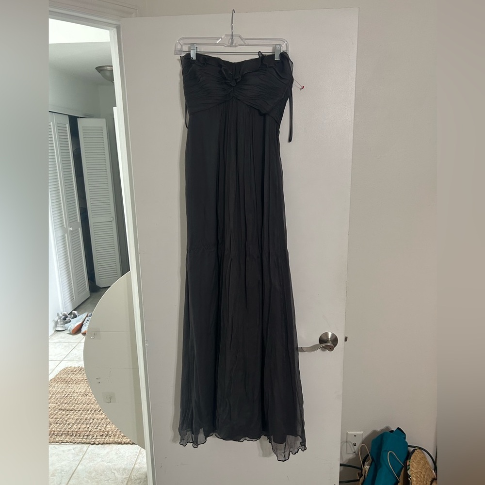 Amsale dark gray gown
